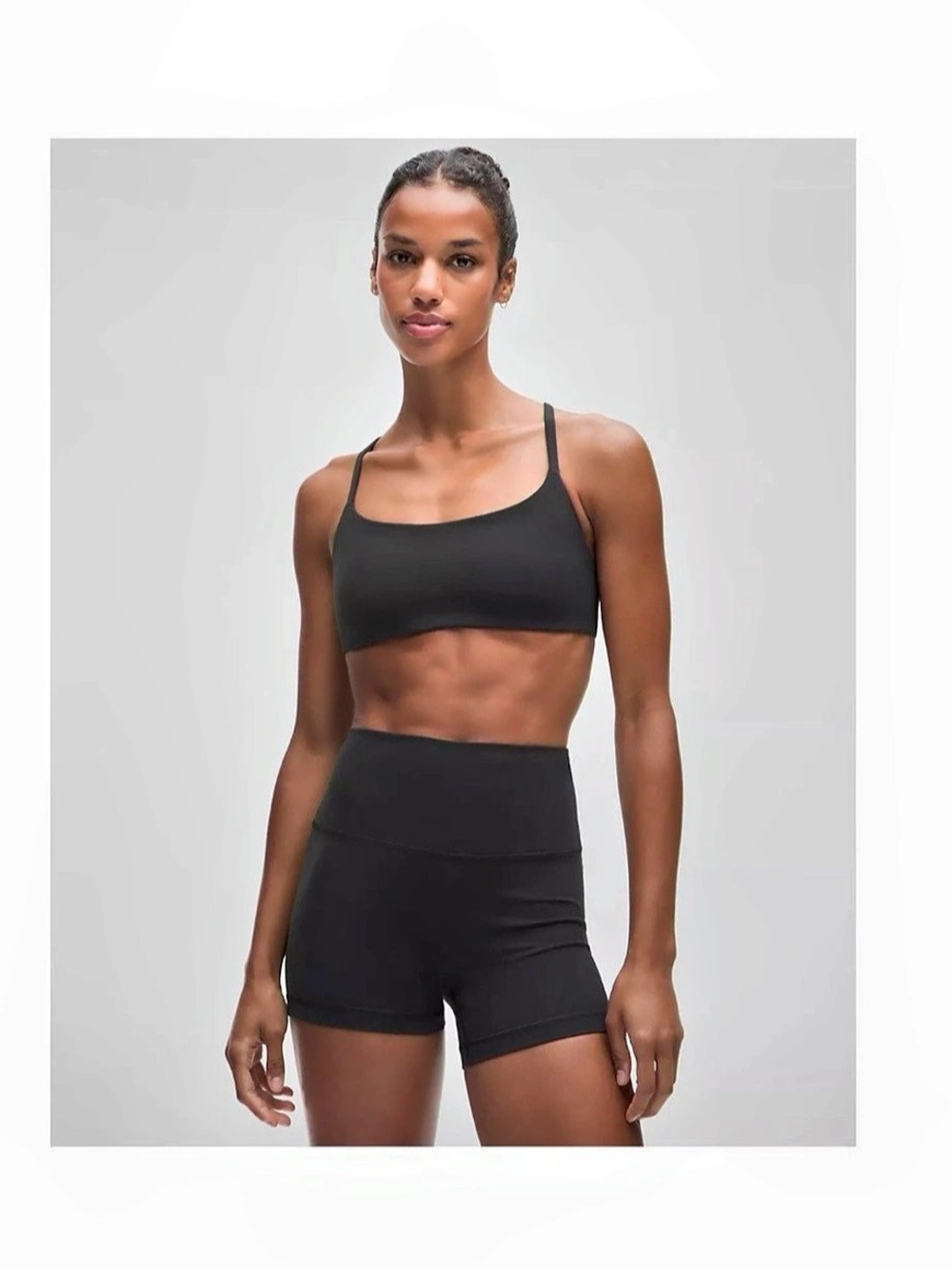 lululemon Wunder Train Strappy Racer Bra *Light Support, A/B Cup- Black -Size 8